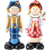 2 Pcs 47 Inch 3D Scarecrow Foil Balloons Fall Thanksgiving Harvest Party Decor