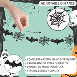 Welcome Foolish Mortals Halloween Banner Decorations Halloween Haunted Mansion Banner Wall Decorations With Bat And Spider For Halloween Party Decorations