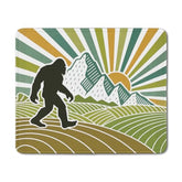 Boho Colorful Bigfoot Mouse Pad, Funny Bigfoot Mousepad For Desk Home Office Computers Laptop Accessories,Sasquatch Camping Lover Gifts For Women Men, Funny Office Decor, 9.5X7.9 Inch