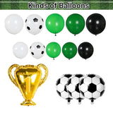 177 Pcs Soccer Birthday Party Decorations, Soccer Birthday Party Supplies, Soccer Party Decoration For Boy Girl Adult, Sport Football Soccer Theme Decor Include Balloon Tableware, Serve 10 Guest