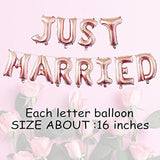 Set Of 12 Just Married Balloons Just Married Banner Bridal Shower Party Balloons Bridal Shower Party Decoration Wedding Party Decoration