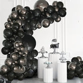 Birthday Party Black And Dark Grey Balloon Arch Kit Latex Balloon Garland Kit For Wedding Engagements Fathers Day Graduation Baby Shower Anniversary And Magic Theme Party Decoration