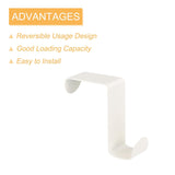 uxcell Over The Door Hooks, 4pcs - Stainless Steel Door Hangers Hooks, S-Shaped Double Hooks for Hanging Clothes, Hats, Towels (White)