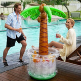 60" Inflatable Palm Tree Cooler, Beach Theme Decor, Pool Party Decorations, Luau Hawaiian Birthday Party Supplies, Ocean Jungle Tropical Themed Summer Outdoor Drink Cooler