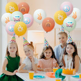 50Pcs Groovy Retro Hippie Balloons Smile Face Party Decorations for Birthday Theme Party