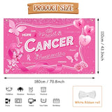 Breast Cancer Awareness Banner Backdrop October Breast Cancer Month Decorations Pink Ribbon Party Banner Butterfly Love Hope Faith Strength Party Charity Activities Fundraising 70.8x43.3inch
