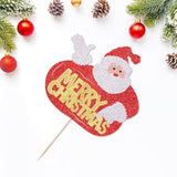 Merry Christmas Cake Toppers for Holiday and New Year Party Decorations