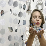 4 Strings Silver Glitter Dot Garland for Party, Wedding, Baby Shower Decor