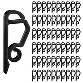 120Pcs Black Mini Plastic Gutter Hanging Hooks - Outdoor Weatherproof Light Clips For Christmas Decoration