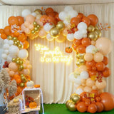 Fall Balloon Arch Garland Kit: Orange, White & Gold Party Decor