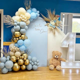65pcs Dusty Blue Balloon Arch Kit β Double Stuffed Balloons in 3 Sizes for Party