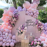 145Pcs Dusty Pink Purple Balloon Garland Arch Kit Pinkish Purple Lilac