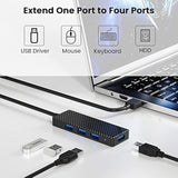 Usb Hub 3.0 4-Port, Ultra Slim Data Usb Splitter With 2Ft Extended Cable Compa