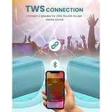 Bluetooth Speaker,Wireless Portable Speakers With Tws, 16H Playtime,Loud Clear Sound For Home,Travel And Outdoor,Handfree Calls Compatible With For Iphone (Powder Blue)