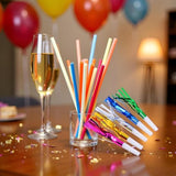 6pcs Colorful Metallic Noise Maker Blowouts Whistles Party Favors