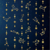 Glitter Celestial Party Decorations Constellation Birthday Decoration Star Garlands Witchy Backdrop Astrology Decor Zodiac Theme Banner Hanging Stars Streamer Galaxy Party Suppplies (Gold)