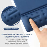 Univocolors Navy Blue Mouse Pad With Wrist Support Ergonimic Wrist Rest Gel Wrist Pad For Mouse Computer Laptop Desk Office Gaming Desktop Soft Memory Foam Fiber Small Mousepad Gel Rest