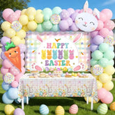 138Pcs Easter Balloon Arch Kit Happy Easter Colorful Party Decoration Rainbow Balloon Garland Kit For Bunny Baby Shower Spring Birthday Party Decoration
