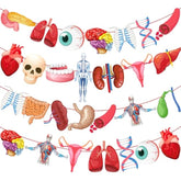 4Pcs Human Anatomy Body Part Theme Banners Human Anatomy Party Decorations Body Part Party Supplies For Doctors Birthday Party Nurse Graduation Party Supplies