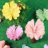 12 Pcs Pastel Tissue Paper Flowers, 12 Inch Handcrafted Paper Flowers For Wedding, Birthday Backdrop, Baby Shower, Classroom, Wall Decor, Butterfly Flower Party Decorations