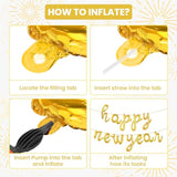 16In Script Gold Happy New Year Balloons NYE Party Decorations 2026