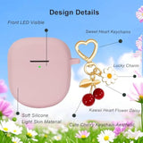 Protective Case For Bose Quietcomfort Earbuds Ii 2022/ Quietcomfort Ultra 2023 With Cute Cherry Charm Keychain,Soft Silicone Protective Case For Bose Qc Ii 2 Earbuds Charging Case Pink