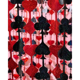 Red Black Casino Curtain Set of 2 Card Game Vegas Poker Party Backdrop Decor