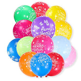 100pcs 12" Colorful Happy Birthday Balloons for Party & Baby Shower Decorations