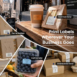 Label Maker Machine With Tape, 221B Thermal Bluetooth Label Printer 2 Inch Portable Barcode Inkless Sticker For Small Business, Retail Office,Office, Home, Came With 3 Roll Label (Black)