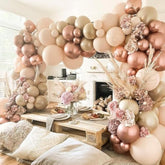 84pcs Blush Ivory Nude Brown Cream Balloon Garland Arch Kit for Boho Parties