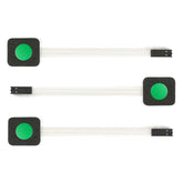 3Pcs 1X1 1 Key Membrane Switch Green Mg001Aa 1-Key Array Membrane Switch On Off Display Microcontroller Extended Keyboard 2Pin Dupont Diy 23X20X0.8Mm