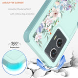 For Moto G Stylus 5G 2024 Case: Cute Flowers Floral Design For Girls Women Slim Soft Tpu Bumper Shockproof Silicone Cell Phone Cover For Motorola Stylus 6.7 (Mint Green/Magnolia)