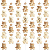 Brown Bear Birthday Party Decorations 8Pcs Teddy Bear Garland Banner Bear Baby Shower Supplies Bearly Wait Gender Reveal Hanging Cutout Garlands For Birthday Wedding Party Decor