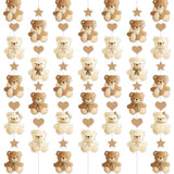 Brown Bear Birthday Party Decorations 8Pcs Teddy Bear Garland Banner Bear Baby Shower Supplies Bearly Wait Gender Reveal Hanging Cutout Garlands For Birthday Wedding Party Decor