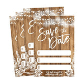 50 Rustic Save The Date Cards For Wedding, Engagement, Anniversary, Baby Shower, Birthday Party, Etc Save The Dates Postcard Invitations, Simple Blank Event Announcements