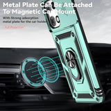 Motorola Moto G 2025 / Moto G 2026 / Moto G Play 2026 Case with Slide Camera Cover HD Screen Protector Military Grade 16ft Drop Tested Ring Holder Kickstand Protective Phone Case Dark Green