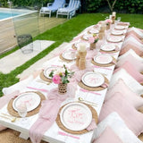 96PCS Pink Bow Birthday Party Supplies, Plates, Napkins & Forks for Girls' Celebration