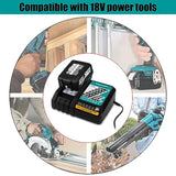 14.4V 18V 6.5A Rapid Charger Compatible With Makita 18V Battery Charger Bl1860B 6.0Ah Bl1850B 5.0Ah Bl1840B 4.0Ah Bl1830B 3.0Ah Replacement For Makita 18V Dc18Rd Fast Charger