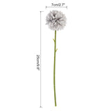 Artificial Flower Heads, Silk Chrysanthemum Ball Hydrangea Grey Faux Flowers For Diy Craft Wedding And Party Decoration Pack Of 10