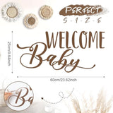 Welcome Baby Shower Decal Sign - Pregnancy Gender Reveal Stickers Boy Or Girl For Wall Balloon Arch Backdrop
