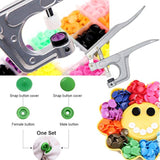 1440Pcs Plastic Snap Buttons No-Sew Snap Fasteners T5 Snaps With Snaps