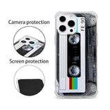 Case For Iphone 13 Pro Max Matte Finish Heavy Duty Soft Back Cover With Reinforced Corners Tpu Soft Bumper Retro Cassette Tape Case Compatible With Iphone 13 Pro Max