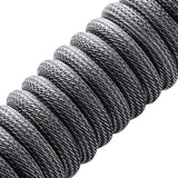 CableMod Pro Coiled Keyboard Cable (Carbon Grey, USB A to USB Type C, 150cm)