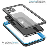 Compatible With Iphone 11 Waterproof Case, Built-In Screen Protector Full-Body Rugged Bumper Sealed Cover Shockproof Dustproof Waterproof Case For Iphone 11 6.1 Inch (Blue/Clear)