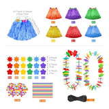 12 Pcs Hawaiian Lei Making Craft Kit,Foam Flower Necklace Eva Luau Crafts Diy Flower Necklaces With Hula Skirt Hawaiian Leis Bulk Decoration For Hawaiian Luau Summer Beach Party Decor