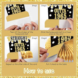 60th Birthday Table Centerpieces 1965 Vintage Party Decor for Men & Women (9PCS)