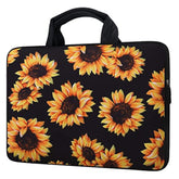 15 Inch Laptop Sleeve Carrying Bag Neoprene Sleeve Tote Tablet Cover Notebook Briefcase Bag With Handle (Sunflower,15")