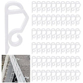 120Pcs Christmas Light Clips Gutter Clips Hooks String Lights Clips Mini Plastic Gutter Hanging Hooks Weatherproof Outdoor Light Clips Holiday Light Clips For Halloween Christmas Decoration (White)
