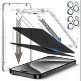 3 Screen protectors for Iphone 13 Pro Max + 3 installation kits + 2 camera protectors for iphone 13 pro max