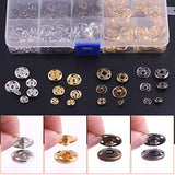 180 Sets 9Mm 12Mm 15Mm Sew-On Snap Buttons 4 Color Snap Buttons Metal